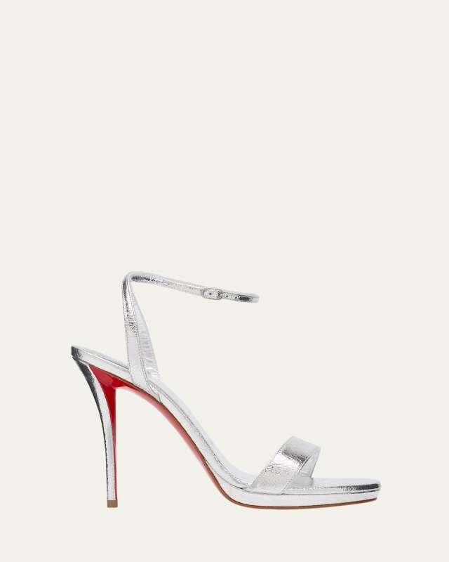 Miss Z Metallic Leather Red Sole Sandals